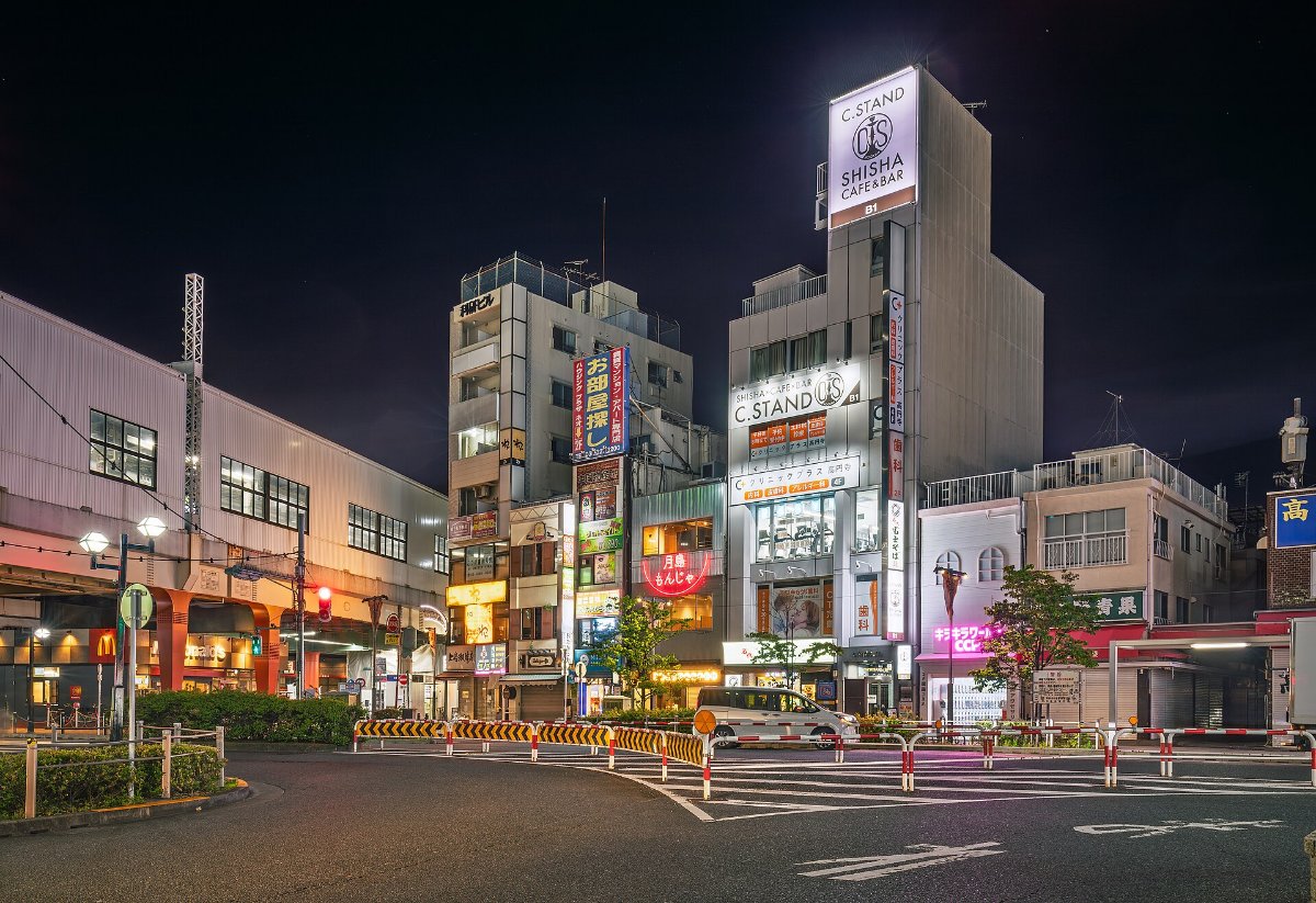 Street scene by the north exit of Koenji Station, Tokyo